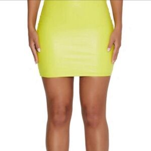 Naked Wardrobe Leather Pencil Skirt